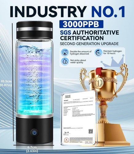 Hydrogen water bottle 380ml - hydrogen,